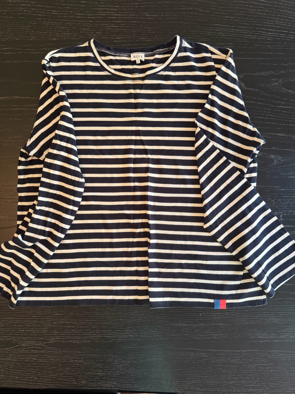 Kule Navy Striped Tee Size M Breton Cotton